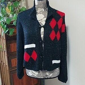 Vintage 90's Retro vibe crop Cardigan sweater Sz. M